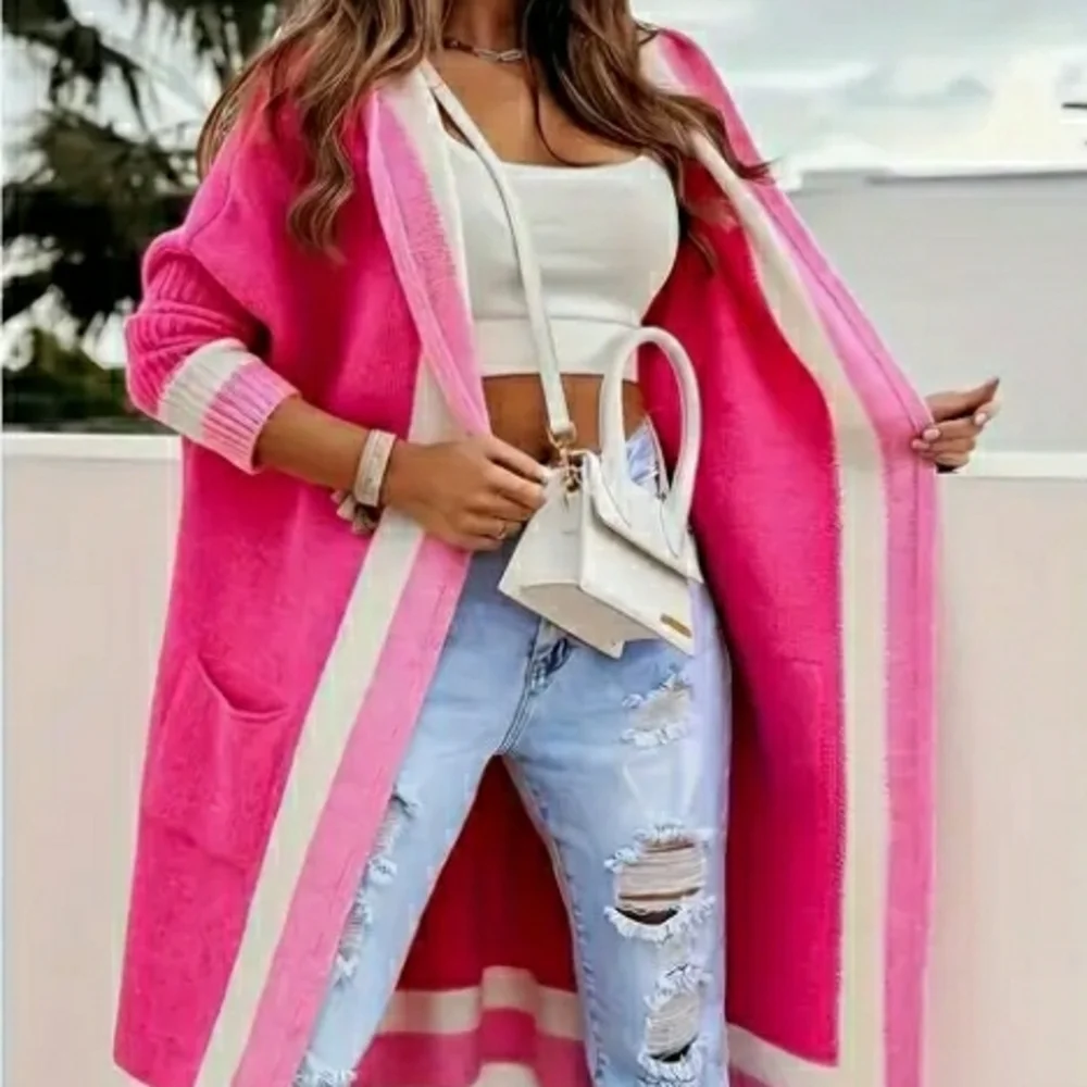 Fuchsia Pink Sweater Jacket NEW! - Picture 4 of 7